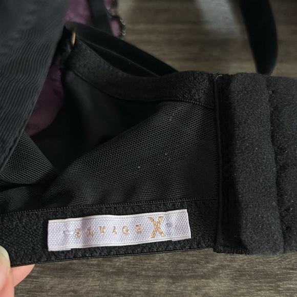 Savage x Fenty Balconette Bra Women's Gilded Chains Embroidered Mesh - Picture 9 of 9